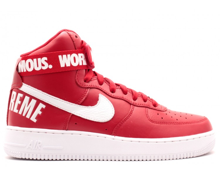Air Force 1 High Supreme World Famous Red