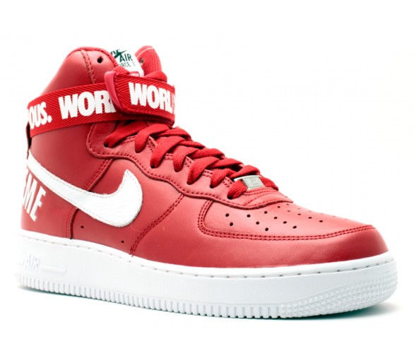 supreme air force 1 high red