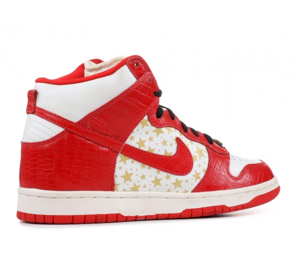 supreme dunk high red