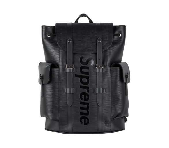 USED ** LOUIS VUITTON x SUPREME 100% AUTHENTIC LV CHRISTOPHER BACKPACK - BLACK