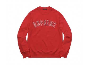 Supreme x Louis Vuitton Arc Logo Crewneck Red