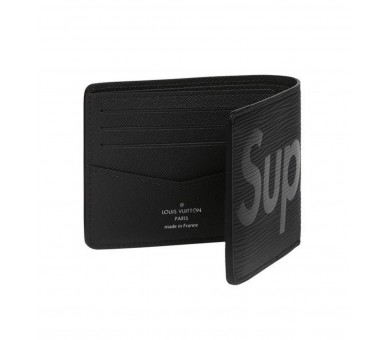 Supreme X Louis Vuitton Folded Wallet Black 