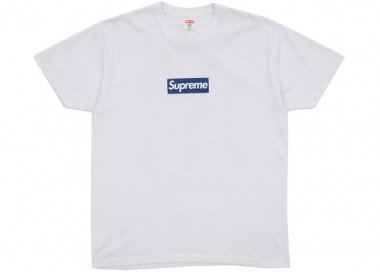 supreme white tee black box logo