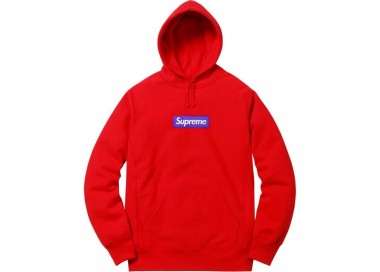 Supreme red store box hoodie