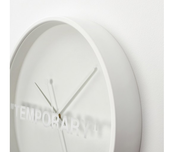 Virgil Abloh x IKEA MARKERAD TEMPORARY Wall Clock White NEW