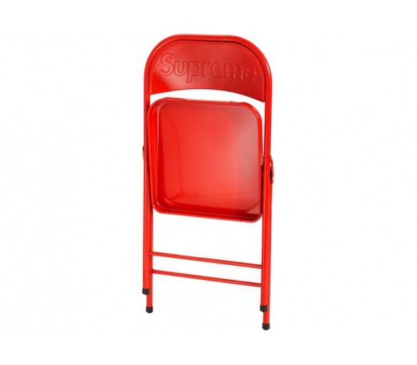 supreme metal folding chair 赤　黒　セット