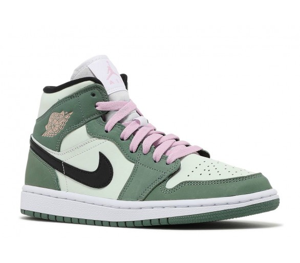 blue white pink and green jordans